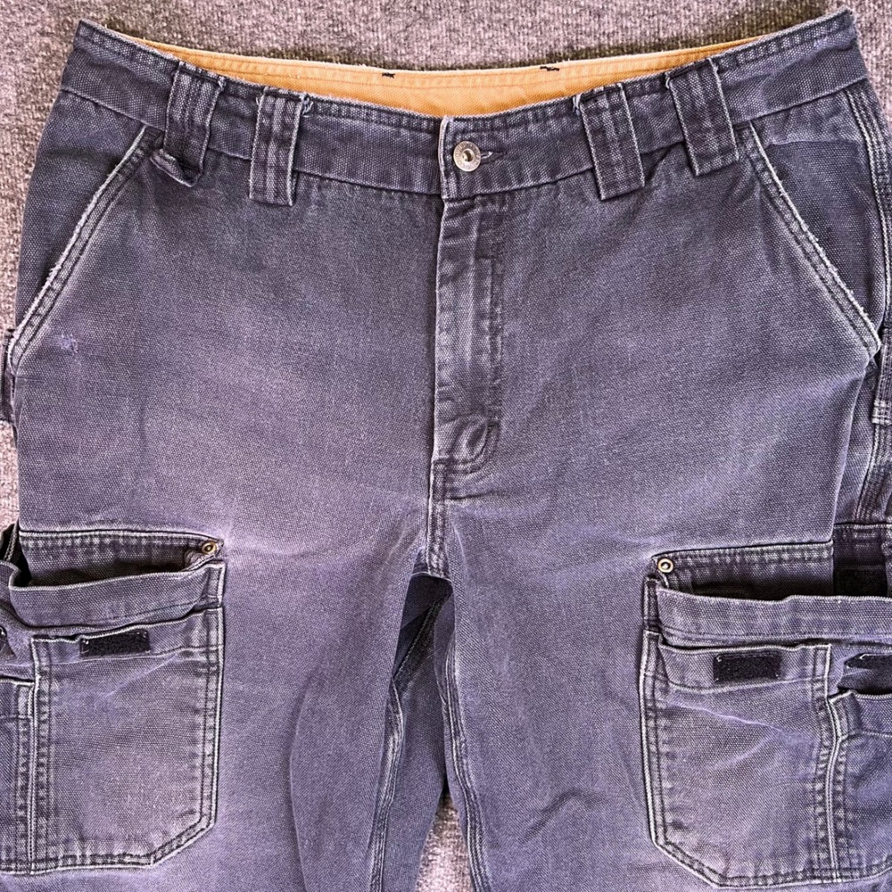 Duluth Trading Co Pants Mens 36x34 Cargo Work Relaxed Canvas Utility Carpenter - Picture 7 of 13